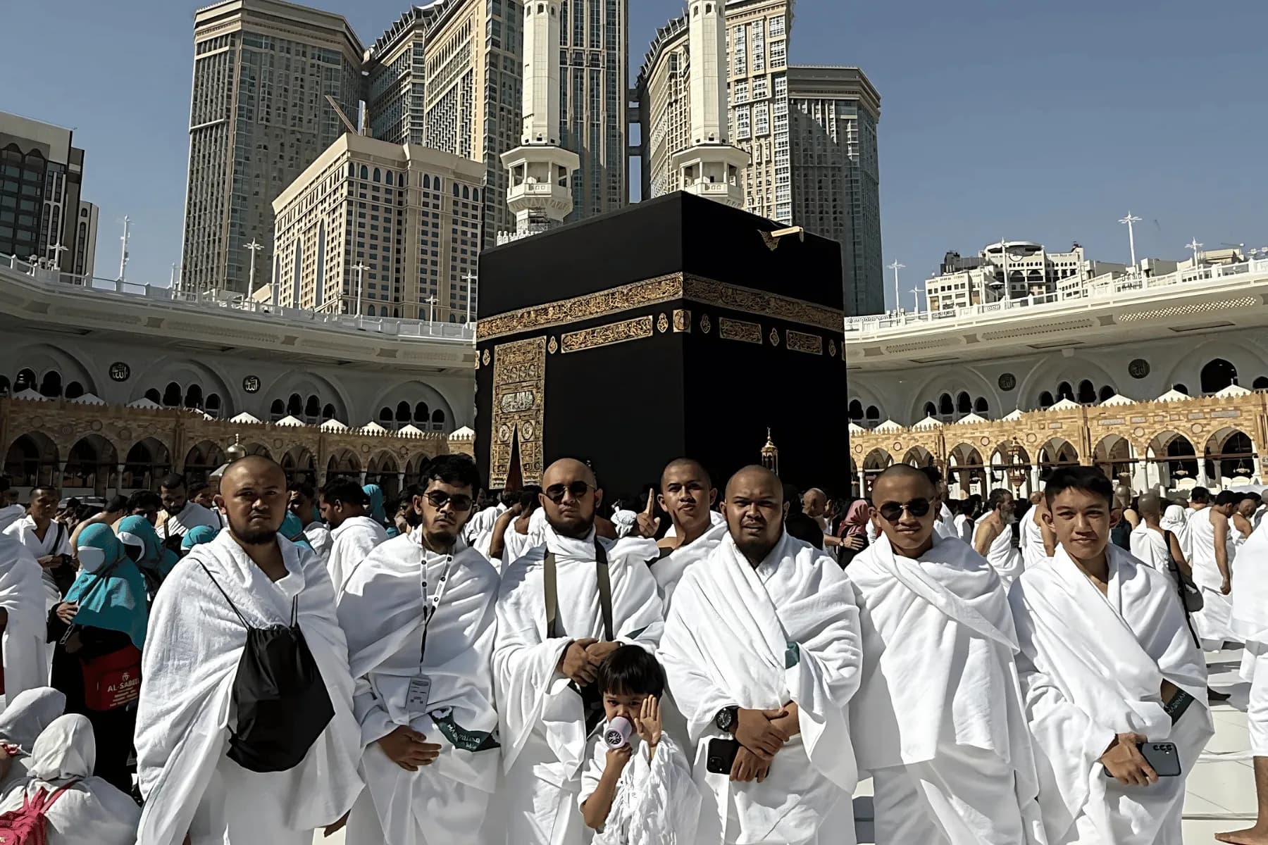 Close up of the Kaaba's black and gold cloth (kiswah)